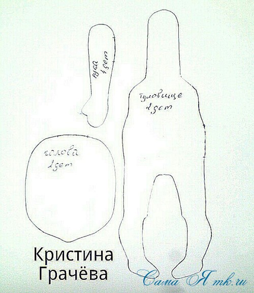 Выкройки маленьких текстильных куколок Выкройки маленьких текстильных куколок