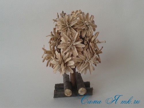 Елка домик из шишек поделка